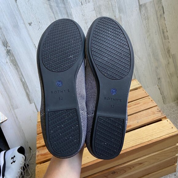CLEARANCE! Rothy's Women's Size 12 The Flat Grey Mist Color Washable Flat Shoes - Picture 8 of 9
